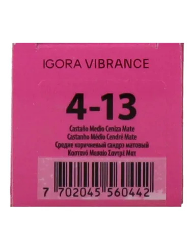 Schwarzkopf Igora Vibrance 4-13 - Castaño Medio Ceniza Mate 60 ml